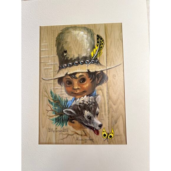 Vintage 70's Set 3 Indian Colored Lithographs Monte van Horn Monteague Flagg - Picture 4 of 7